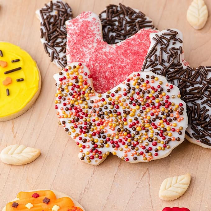 Sweets Indeed Sprinklefetti Fall 6-Cell Sprinkle Jar ??6 Assorted Fall Sprinkles (Pumpkins, Leaves, Sugar Crystals, Nonpareils, Jimmies) | Cupcake & Cake Decorations | 6.45 oz