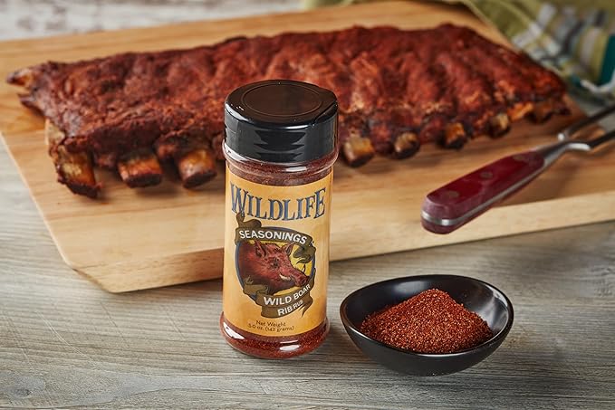 Wildlife Seasonings Wild Boar Rib Rub - Smoky and Savory Dry Rub Seasoning for Ribs, Pork, and Vegetables, Perfect for Grilling, Smoking, and Enhancing Classic BBQ Dishes