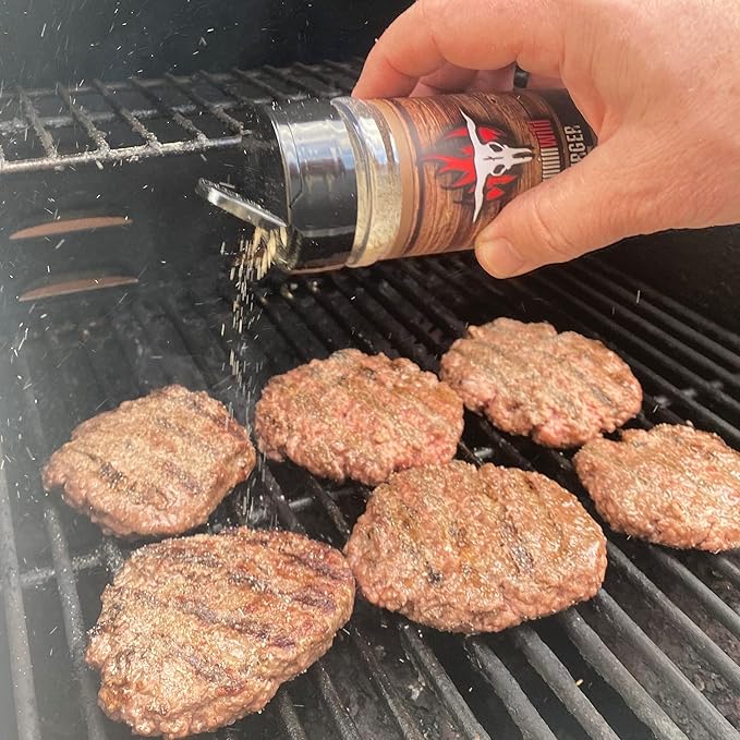 Burger Seasoning | Premium Hamburger Seasoning for Smash Burgers, Burger Patties, Turkey Burgers, Meatloaf, Steak, and Beef | Runnin??Wild Foods (7.2 Ounce)