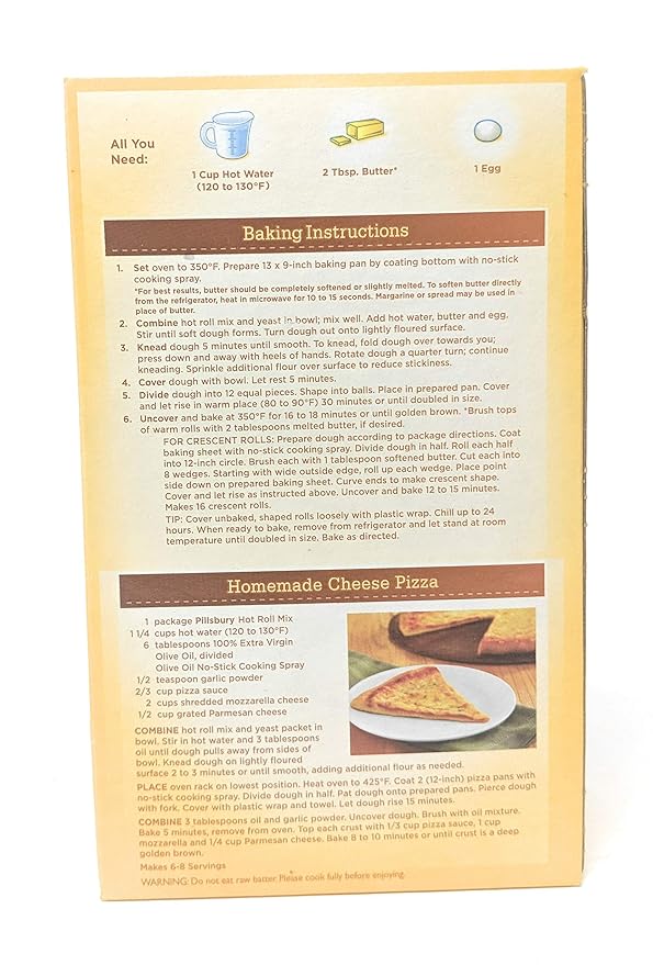 Pillsbury Hot Roll Mix Bundle - 3 x 16 Oz Boxes of Pillsbury Speciality Hot Roll Mix, Hot Roll Mix Pillsbury, Bundled with JFS Recipe Card
