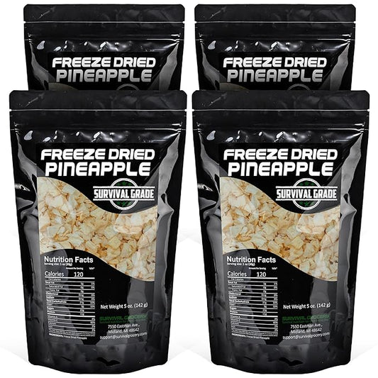 Survival Grocery짰 - Freeze Dried Pineapple (20 oz./4 Bags)