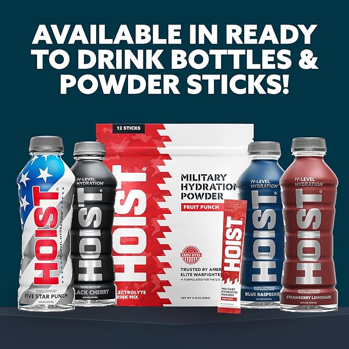 HOIST Premium Military Hydration Electrolyte Drink, Powerful IV-Level Hydration, Clinically Proven