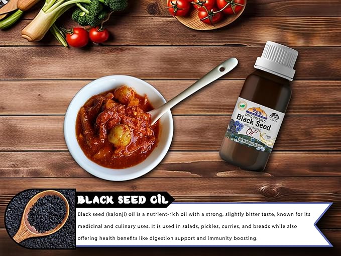Rani Pure Black Seed (Nigella, Kalonji) Oil 3.38 Fl oz (100ml) Cold Pressed ~ 100% Cholesterol Free | All Natural | Gluten Free | NON-GMO | Kosher | Vegan | Indian Origin