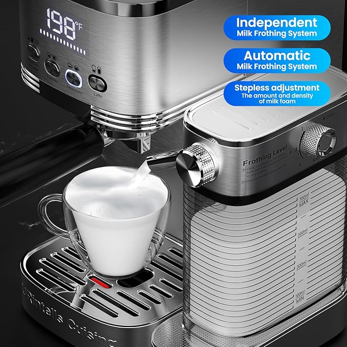 Espresso Machine 20 Bar Cappuccino Latte Machine with Automatic Milk Frother