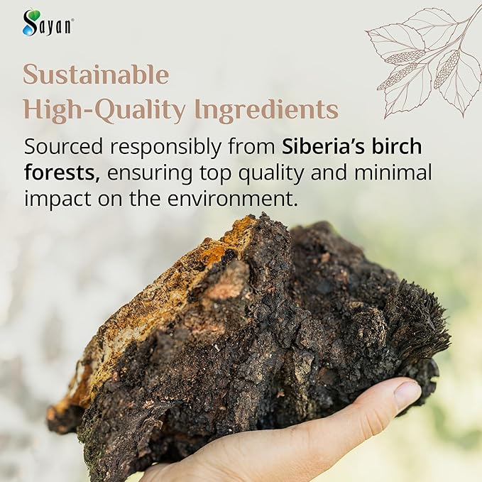 Sayan Chaga Mushroom Extract Powder (2.2 Lb) ??Freeze Dried Siberian Wild Harvested - Organic Antioxidant Tea for Immune and Digestion Support - Focus, Energy, Clarity, Wellness - No Additives