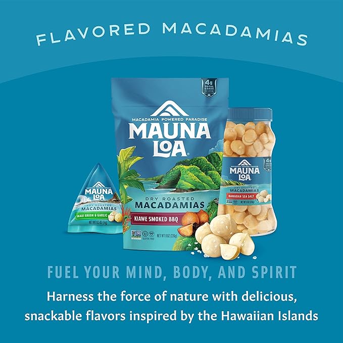 Mauna Loa Premium Roasted Macadamia Nuts, Island Classic Variety Pack,4 Ounce (Pack of 3)