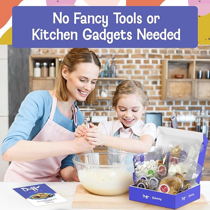 Baketivity x Duff Goldman S?셫ores Sandwich Cookies Kit Kids Baking Set Cooking Kits for Kids with Premeasured Ingredients, Decorating Supplies, STEM Activities - Baking Sets for Girls, Boys Ages 6-12