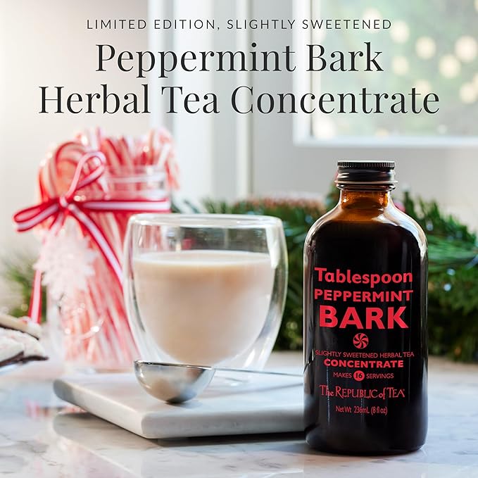 The Republic of Tea ??Tablespoon Peppermint Bark, Herbal Tea Concentrate, 8 fl oz -16 Servings