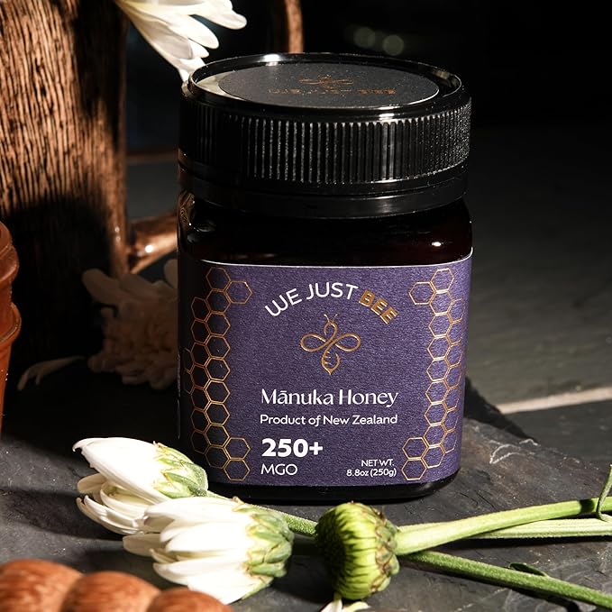 Raw Manuka Honey MGO 250+ | Premium New Zealand Honey – Supports Wellness with Natural Properties | 100% Pure, Sustainably Sourced | Ideal for Tea, Toast, & More – 250g/8.8oz