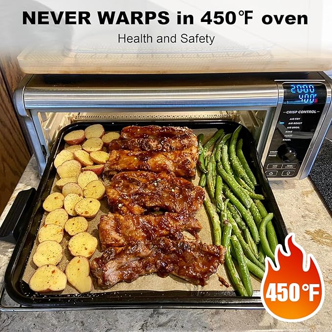 13 Inch Baking Sheet for Ninja Foodi SP101 Air Fryer Oven, Replacement Pan for SP100 SP102 SP101C, Cookie Sheet for 8-in-1 Digital Air Fryer Oven