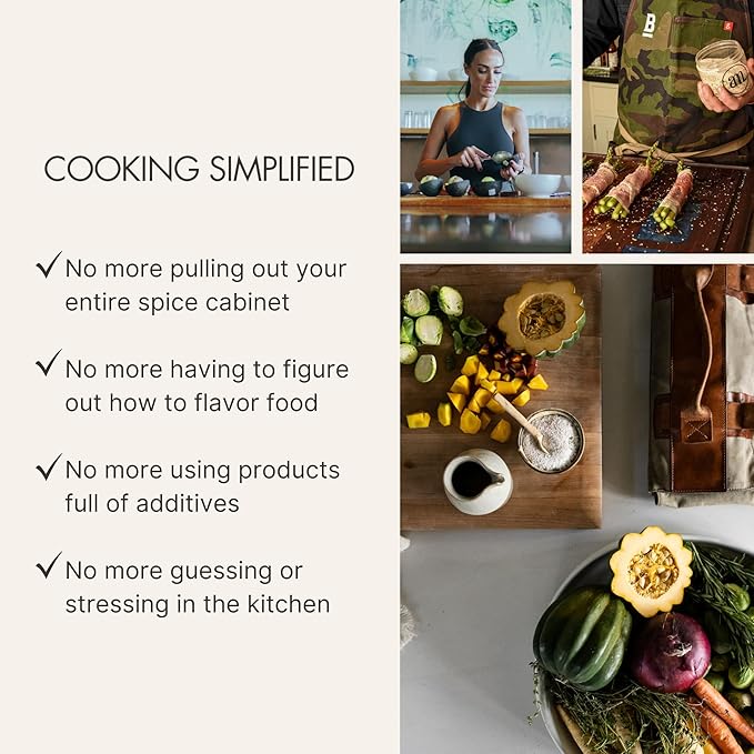 AM SIGNATURE SALT | Universal Cooking Signature Salt | All-Natural Seasoned Salt Blend of Gourmet Flake Kosher Salt, Herbs, Spices | 8 oz bag | Created by Chef Marco and Aubrey Niccoli