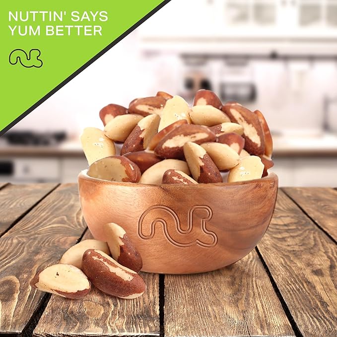 NUT CRAVINGS - Raw Brazil Nuts, Unsalted, No Shell, Whole, (48oz - 3 LB) Bulk Nuts Packed Fresh in Resealable Bag - Kosher Healthy Snack, Food Assortments