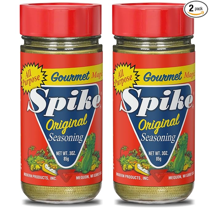 Spike Original All-Purpose Seasoning Salt, Herb, Veggie & Spice Blend 2-Pack ??MSG-Free Seasonings & Spices, 3 Oz Ea