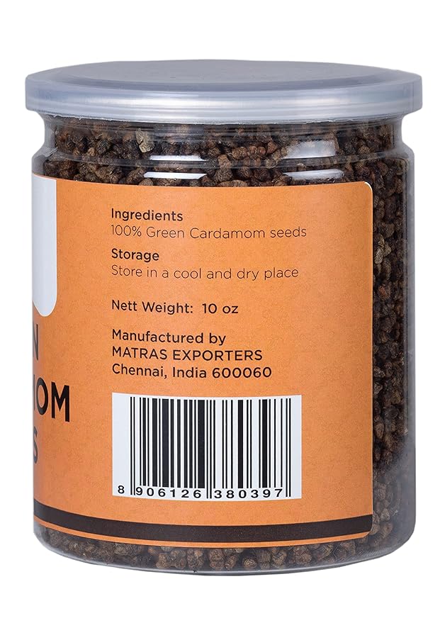 Cardamom Seeds | 10 oz / 283g | Fresh & Fragrant Rich Cardamon Seeds | Great for Coffee, Tea, Desserts and Baking | By Yogi's Gift ®