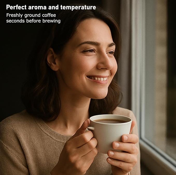 Espresso Machine & Coffee Maker - Milk Frothing Steam Wand - Cappuccino & Latte Machine - Built-in Grinder - Semi-Automatic Espresso machine