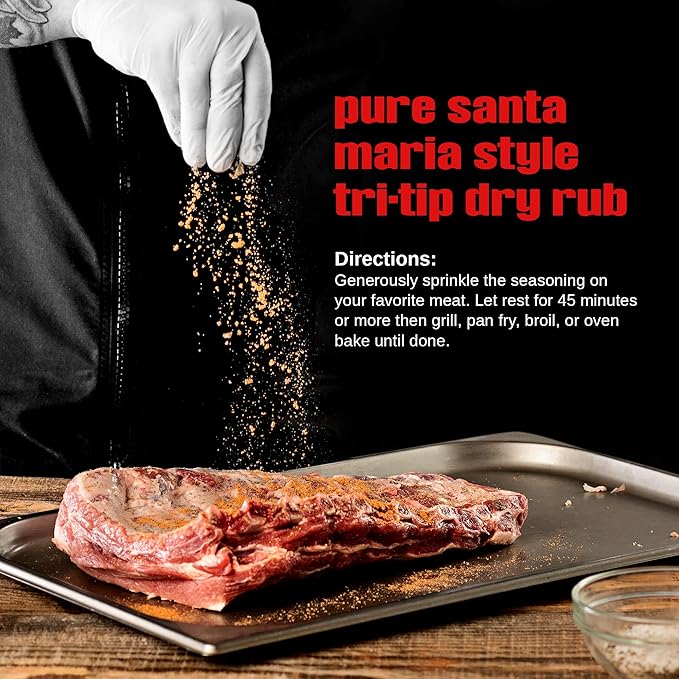 Jake's Righteous Rubs Tri Tip, Steak & Rib Rub Seasoning, 5 Oz, for Chicken, Ribs, Beef, Turkey, Santa Maria Style BBQ, Prime Roast, Gluten Free (Pack of 1)