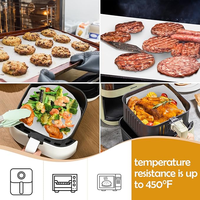 600Pcs Parchment Paper Sheets for Baking, 12 x 16 Inch, White, Non-Stick Precut Half Sheet Parchment Paper for Baking, Cooking, Air Fryer, Oven