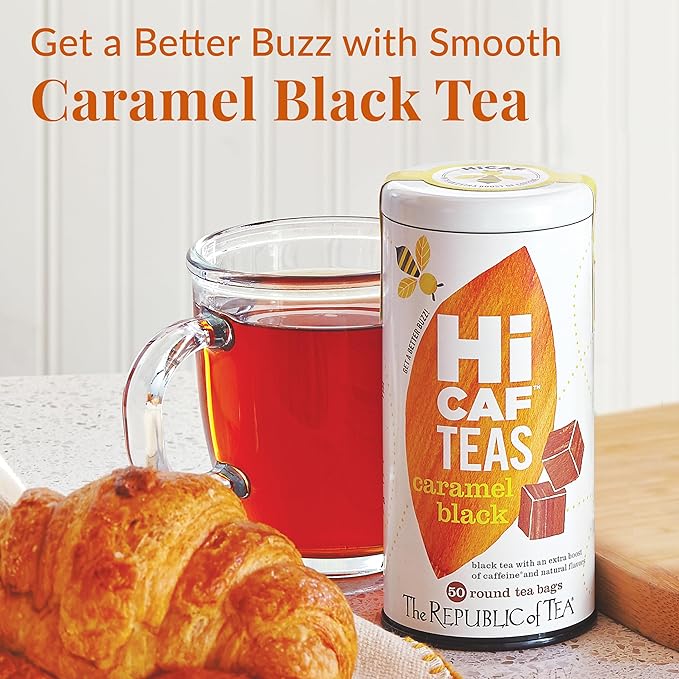 The Republic of Tea ??HiCAF Caramel Black Tea, 50 Tea Bags, High in Caffeine