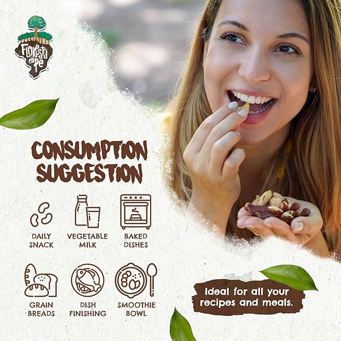 Snack The True Organic Brazil Nuts 32oz-2lbs – Roasted & Himalayan Salt – Kosher – Healthy-Rich in Vegetable Protein – From Amazon Rainforest – Fresh, Vegan, Gluten-Free and Oil Free – Forest Up