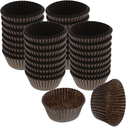 Cybrtrayd 1000 Count No.5 Glassine Paper Candy Cups, Brown