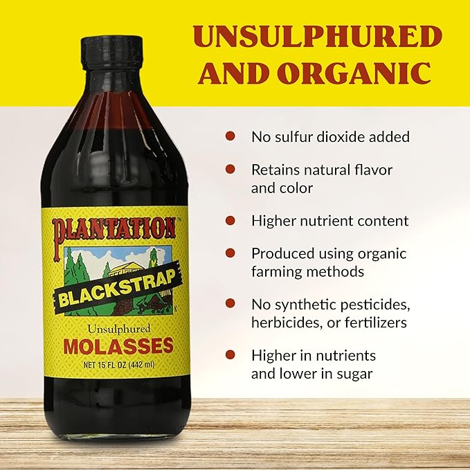 Plantation Blackstrap Molasses 15 oz (15 Fl Oz (Pack of 12))