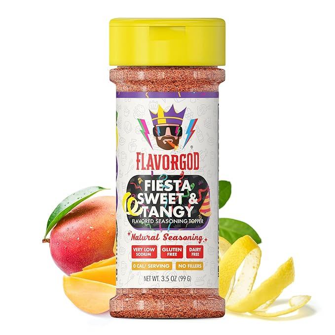 Fiesta Sweet & Tangy Seasoning Mix by Flavor God - Premium All Natural & Healthy Spice Blend for Salad, Pasta, Chicken & Seafood - Kosher, Low Sodium, Dairy-Free, Vegan & Keto Friendly