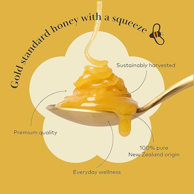 Comvita Multifloral Manuka Honey (MGO 50+) | New Zealand’s #1 Manuka Brand | Raw, Wild, Non-GMO | Delicious & Creamy Superfood for Daily Vitality | 11oz Squeeze Bottle