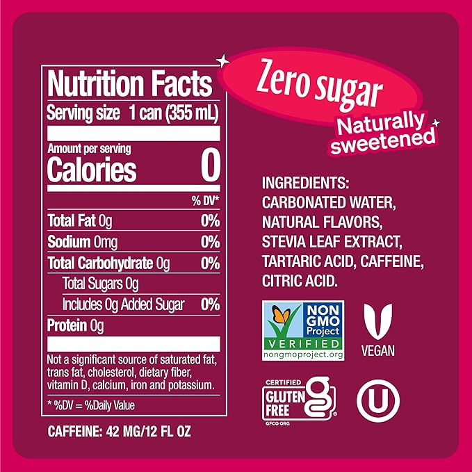 Zevia Zero Sugar Soda, Dr. Zevia, 12 oz Cans (24-Pack) ??Naturally Sweetened, Zero Calorie Sugar Free Soda - Non-GMO Project Verified, Gluten-Free, Vegan