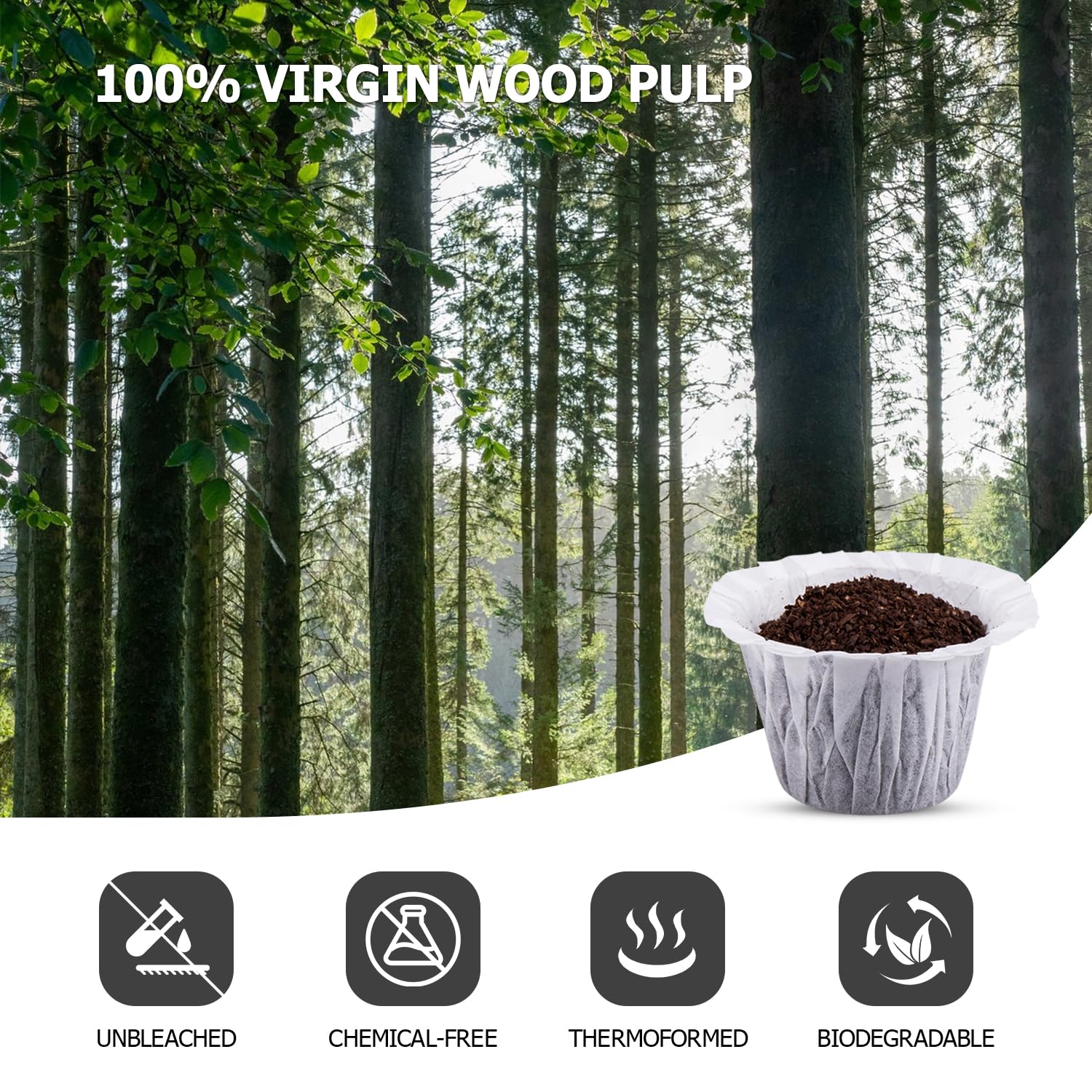 Pro Mael 360 Count Disposable K Cup Filters, Coffee Filter Paper for Keurig Brewers Single Serve