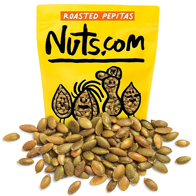 Roasted Cashews (Lightly Salted, 2lb) & Roasted Pepitas (Salted, No Shell, 2lb) – Vegan, Gluten-Free Snacks – Rich in Protein, Fiber, Calcium, Iron, & Healthy Fats – Ideal for On-the-Go & Home Snacks