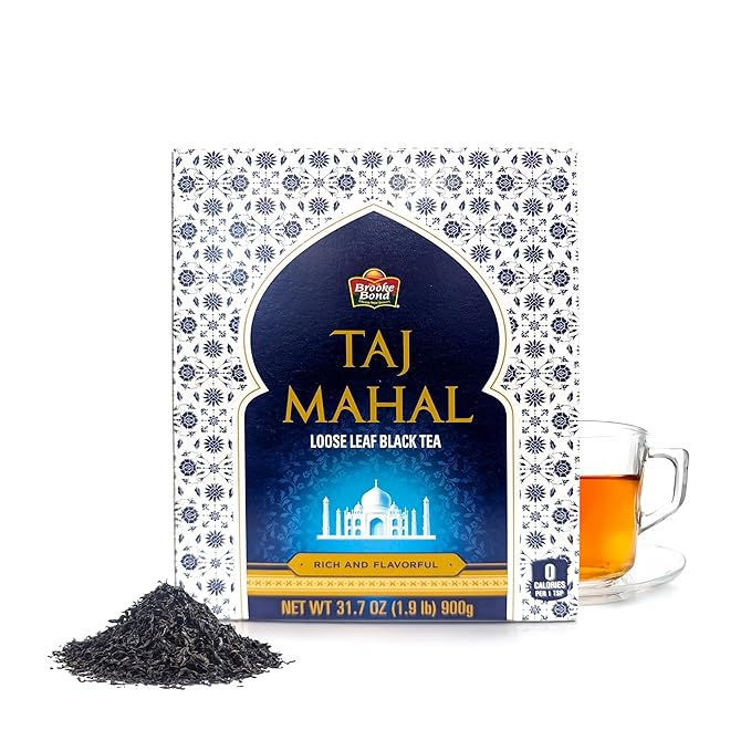Brooke Bond Taj Mahal | Loose Leaf Tea | Premium Quality | Indian Black Tea | Authentic Indian Chai Blend | Suitable for Milk | Refreshing Flavor | 900 Grams (Pack of 1)