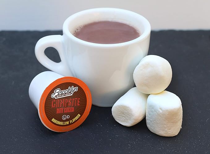 Brooklyn Beans Campsite Chocolate Mashmallow Hot Cocoa Pods, Compatible with K Cup Brewers Including 2.0, 40 Count