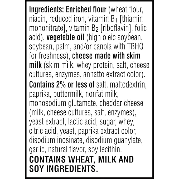 Cheez-It Cheese Crackers, Baked Snack Crackers, Lunch Snacks, Grab n' Go, Extra Cheesy, 6.75lb Case (36 Pouches)