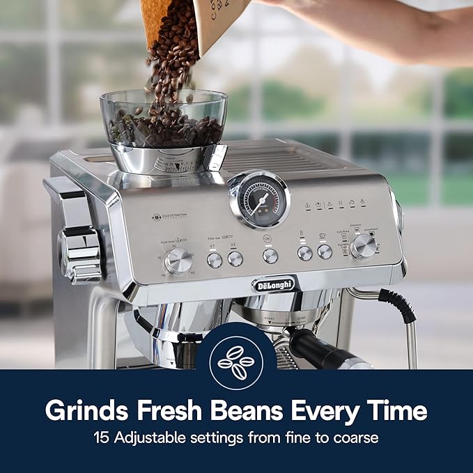 De'Longhi La Specialista Opera Espresso Machine ??Cold Brew & Espresso Maker with Smart Tamping, Burr Grinder, Milk Steam Wand/Frother & 19-Bar Pressure ??For Lattes & Cappuccinos