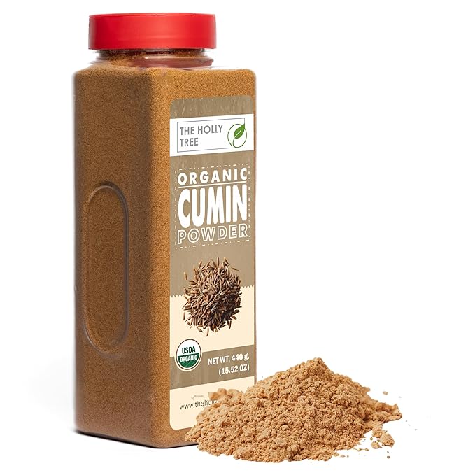 Organic Cumin Powder 15.52 oz ??Ground Cumin for Cooking & Seasoning ??USDA Organic, Gluten Free, Non-GMO, Kosher ??The Holly Tree
