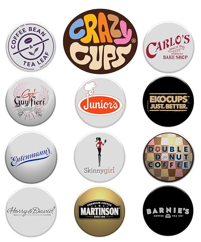 Crazy Cups Flavored Coffee Pods Variety Pack for Keurig K Cups Brewers, Assorted Flavored Coffee Sampler, 36 Count(Pack of 1)