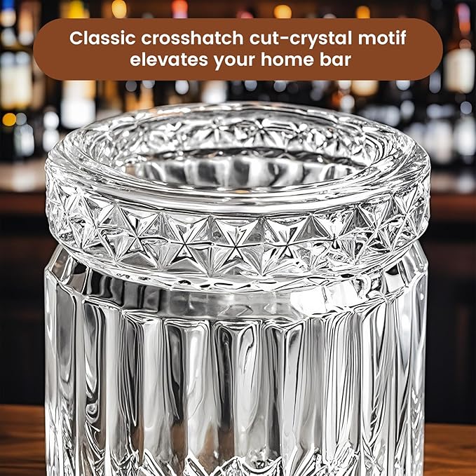 Whiskey Glass Set of 4ï¼?2 oz Bourbon Glass, Lead-Free Crystal Old Fashioned Glass Set, Suitable for Scotch Whisky, Cocktails, Home Bar Parties, Unique Gift for Men and Women