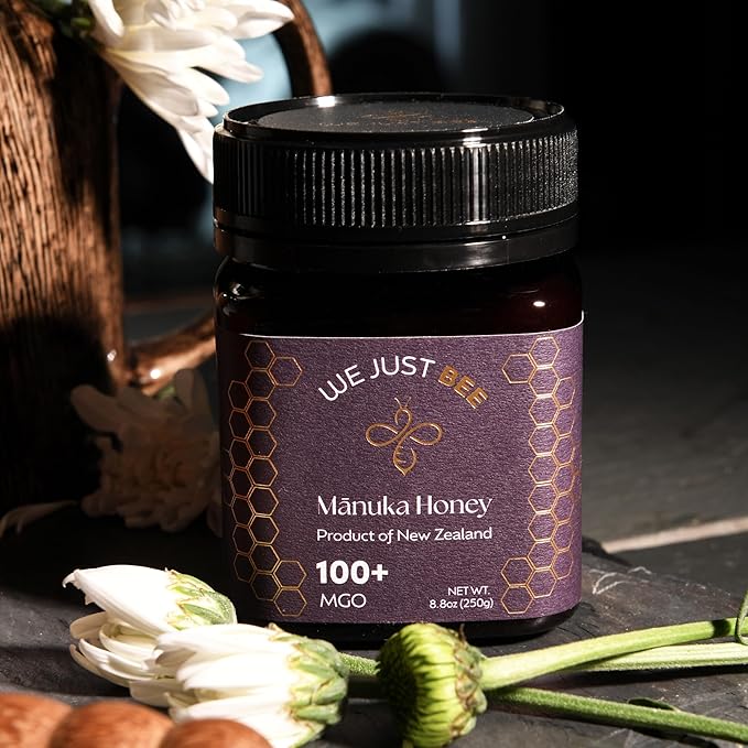 Raw Manuka Honey MGO 100+ | Premium New Zealand Honey – Supports Wellness with Natural Properties | 100% Pure, Sustainably Sourced | Ideal for Tea, Toast, & More – 250g/8.8oz