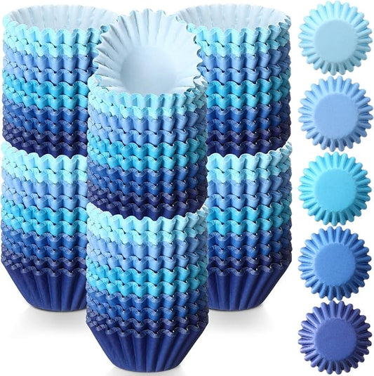 Zonon 1000 Counts Cupcake Liners for Baking Liners Paper Cupcake Wrappers Bulk Cup Cake Cases Muffin Baking Paper Cups for Candy Cooking(Blue,1.18 Inch-Mini Size)