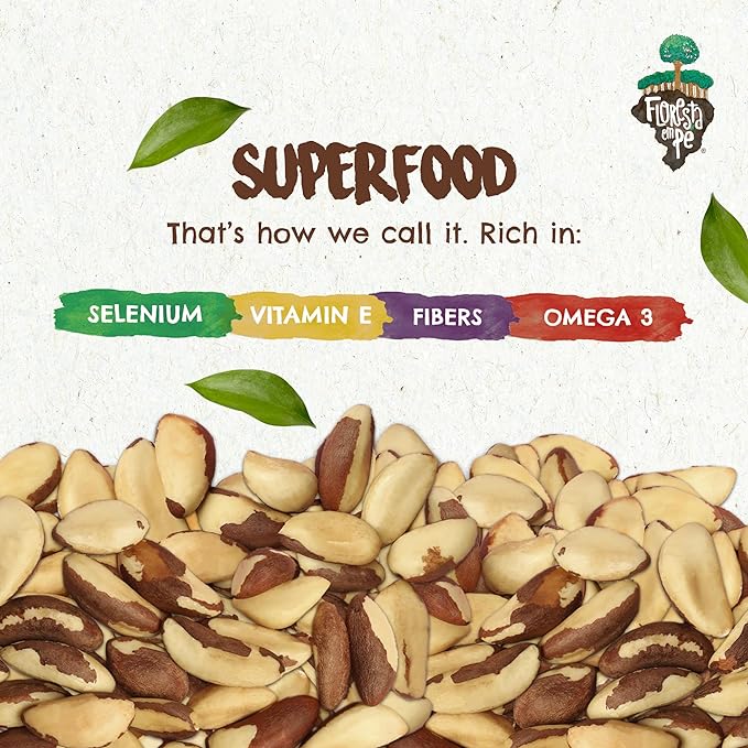 Snack The True Organic Brazil Nuts 7 oz – Raw and Unsalted – Kosher – Healthy-Rich in Vegetable Protein – Harvested in Amazon Rainforest – Fresh, Vegan and Gluten Free – Forest Up