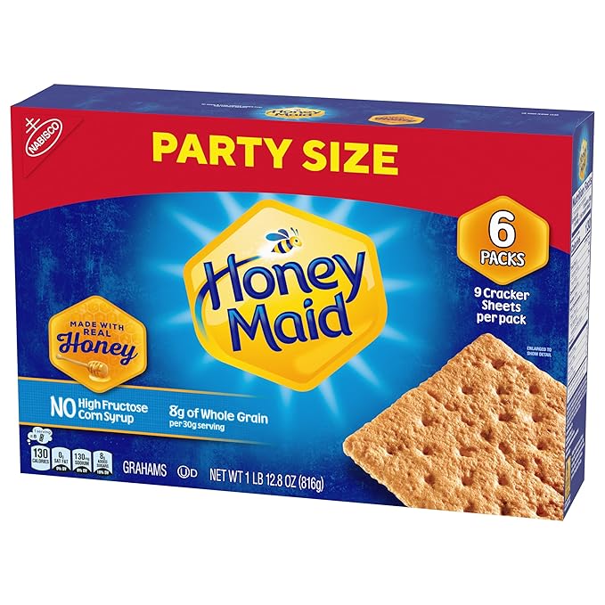 Honey Maid Graham Crackers, Party Size, 28.8 oz Box (Pack of 2)