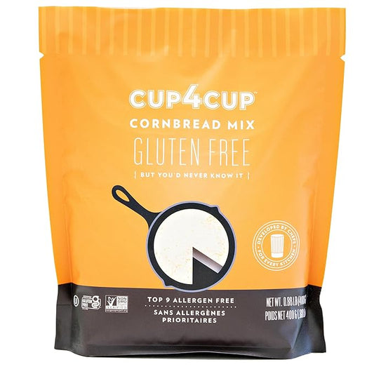 Cup4Cup Cornbread Mix, 0.88 Pounds, Certified Gluten Free, Dairy Free, Non-GMO, Kosher, Made in the USA