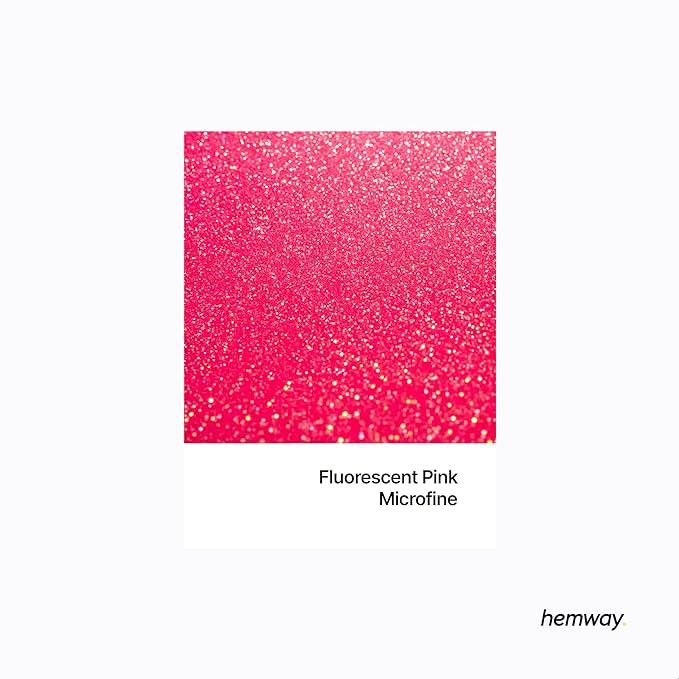 Hemway Premium Glitter Shaker - Fluorescent Pink | 125g Microfine Metallic Flake Sequins for Resin & Epoxy Crafts | Craft Supplies for Tumblers, Festival, Art