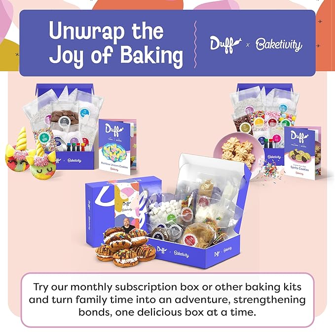 Baketivity x Duff Goldman S?셫ores Sandwich Cookies Kit Kids Baking Set Cooking Kits for Kids with Premeasured Ingredients, Decorating Supplies, STEM Activities - Baking Sets for Girls, Boys Ages 6-12