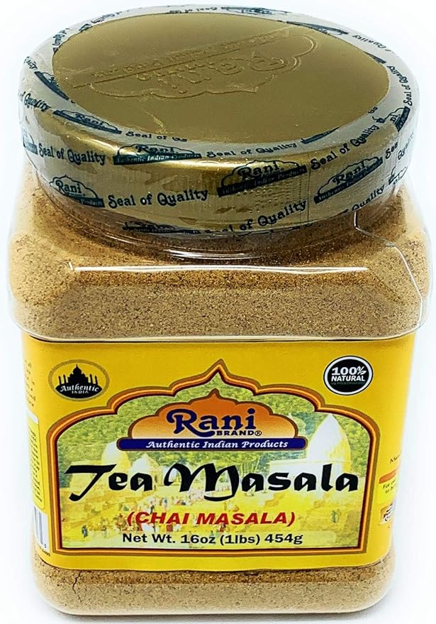 Rani Tea (Chai) Masala Indian Spice Blend 16oz (1lb) 454g Bulk PET Jar, Pack of 6 ~ All Natural | Vegan | Gluten Friendly | Salt & Sugar Free | NON-GMO | No Colors | Indian Origin