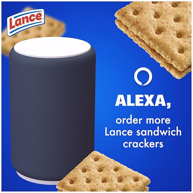 Lance Sandwich Crackers, Made with Whole Grain Crackers, Peanut Butter, 10 Individual Packs
