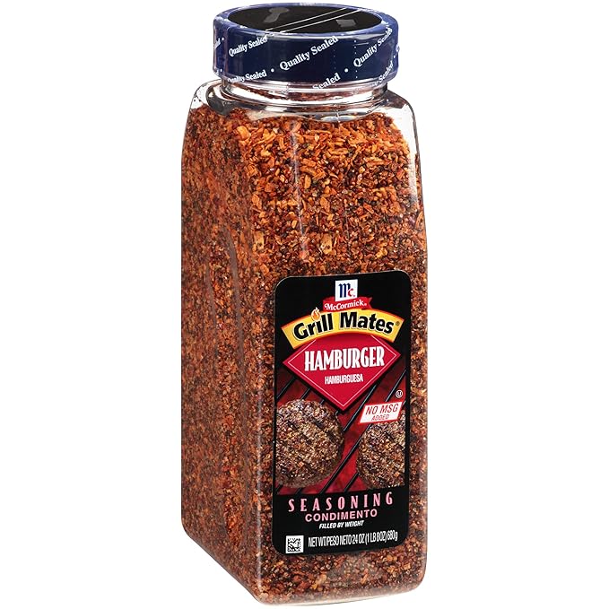 McCormick Grill Mates Hamburger Seasoning, 24 oz - One 24 Ounce Container of Hamburger Seasoning Mix with Bold Blend of Ground Peppers, Onion and Savory Garlic