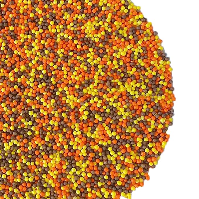 Sentovac Autumn Nonpareils Sprinkles Edible Fall 2mm Mini Peals Orange Sprinkle Harvest Season for Cake Decorating Sugar Candy Cookie Cupcake Topper Baking Decorations Thankgiving Halloween Supplies