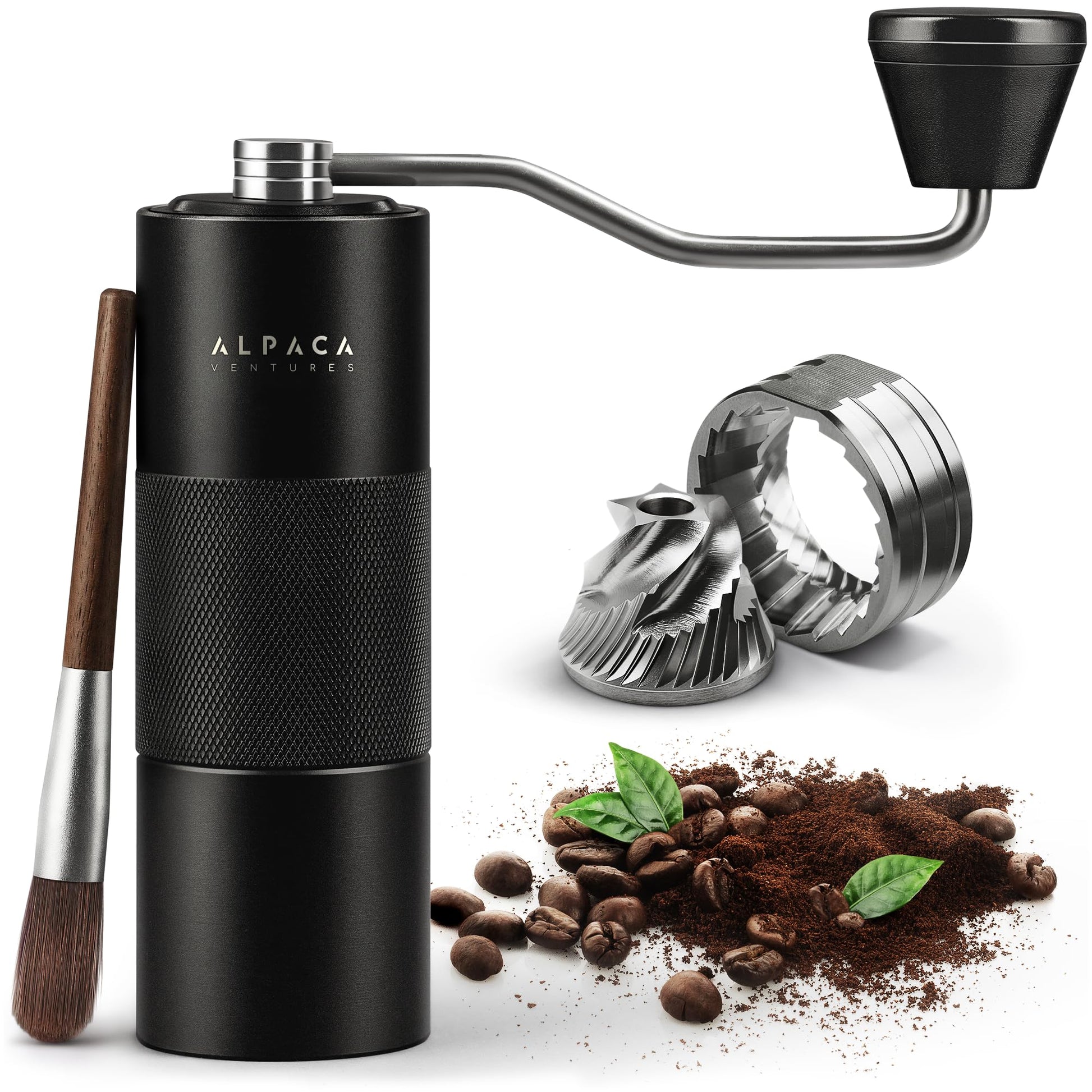 Premium Manual Coffee Grinder for Espresso, Pour Over & French Press with Stainless Steel Conical