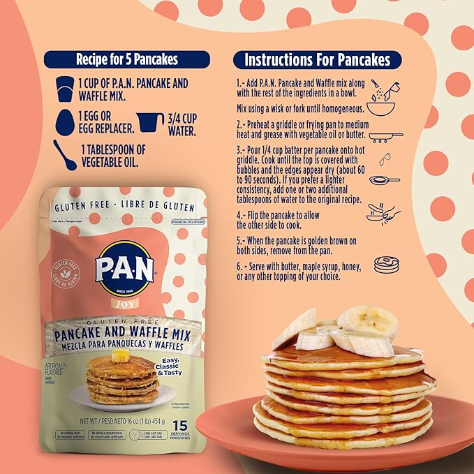 P.A.N Pancake and Waffle Mix ??Gluten Free 1 lb. (Pack of 1)
